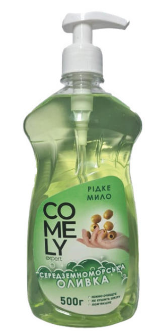 Мило рідке антібактеріальне COMELY 0,5л з дозатором